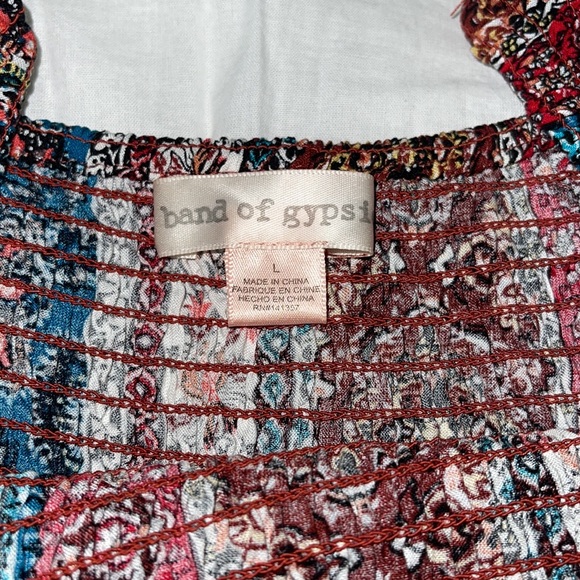 Floor Length Aztec Patterned Dress Front Split - Picture 4 of 4